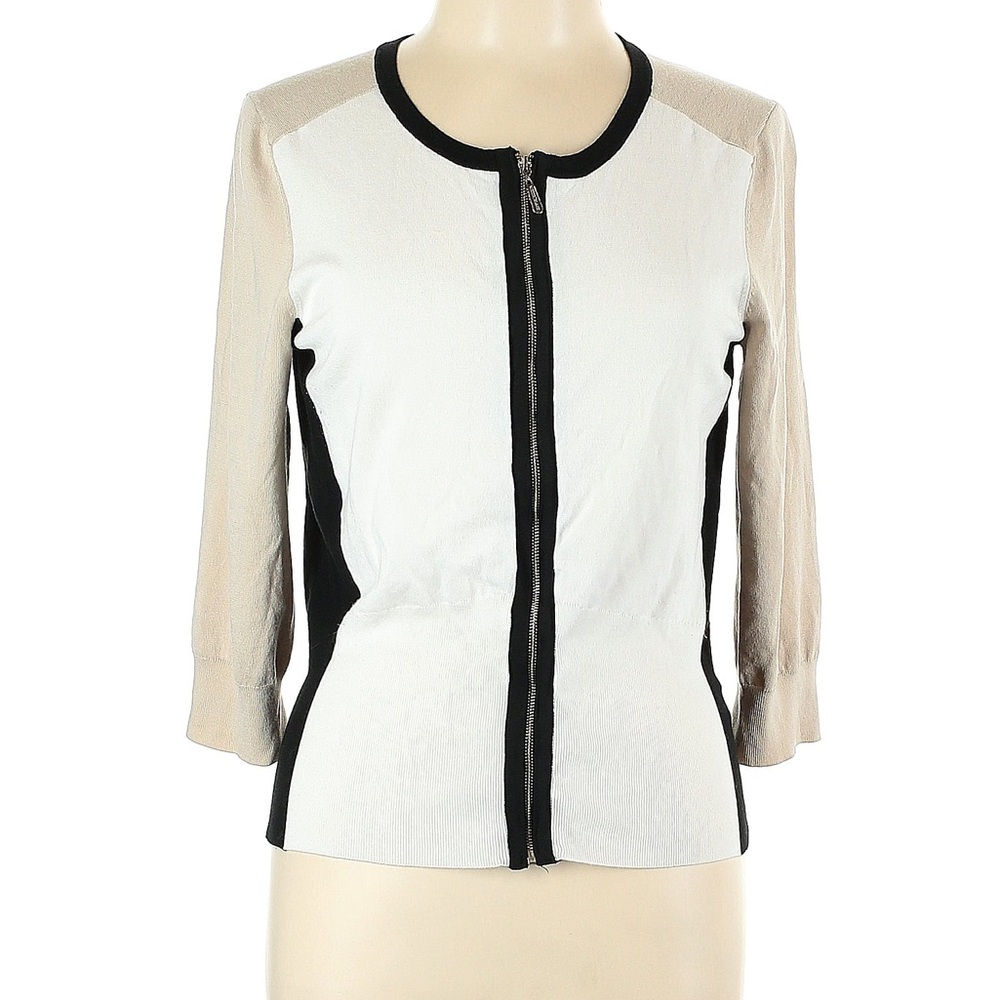 White House black market zip up sweater extra large
